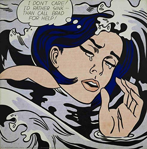 Poster Drowning Girl / By Roy Lichtenstein / Pop Art / Comics