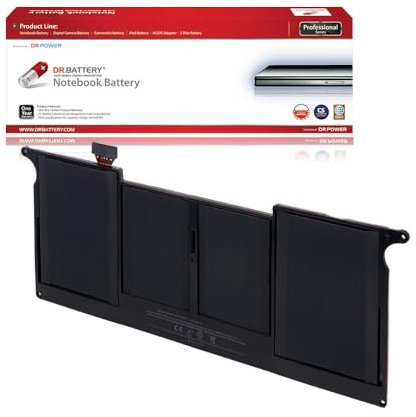 DR. BATTERY A1406 A1465 A1495 Battery compatible with Apple MacBook Air 11 inch (2012 2013 Early 2014 2015 2016 2017 Years) 020-7376-A - High Performance [7.3V]