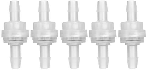 5 STÜCKE Kunststoff Einweg-Rückschlagventil Anti-Ozon-Wasser-Absperrventil für die Wasseraufbereitung(6mm)