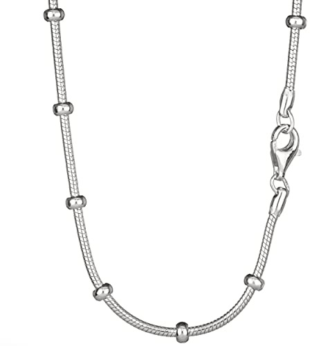 NKlaus 50cm Schlangenkette 925 Silber elegante Halskette Breite: 1,8mm Collier 18,06g schwer 8228