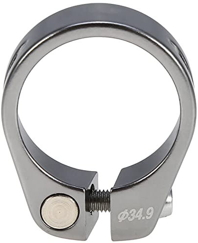 Fahrrad Sattelklemme 34,9 mm, Fahrrad Sattelstützenklemme Aluminiumlegierung Fahrrad Sattelstütze für die Meisten Mountainbikes Rennräder (34,9 mm Titan)