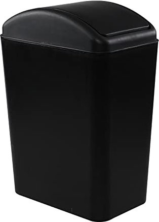 Vcansay 20 Litros Cubo de Basura de Plástico, Basura con Tapa Basculante, Negro