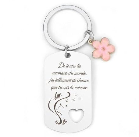 Cadeau Original Maman - Idée Cadeau Fête des Mères, Noël et Anniversaire - Porte-clés Maman Inclus