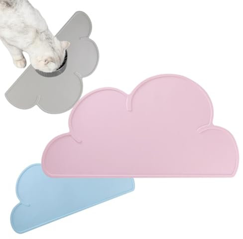 VINPAM-Kreative niedliche Haustier silikon Haustier tischset fütterungsmatte katzennapf hundenapf rutschfeste wasserdichte Matte Haustier essmatte 48 * 27cm,rosa (rosa)