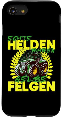 Hülle für iPhone SE (2020) / 7 / 8 Traktor Echte Helden fahren Gelbe Felgen Farmer
