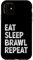 Hülle für iPhone 11 Eat Sleep Brawl Repeat Stars Lustiges Videospiel