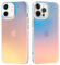 ÁRBOLORO Hülle für iPhone 12/12 Pro 6,1 Zoll, Irisierend Farbverlauf Handyhülle Stoßfeste Kratzfest Holografisch Case Regenbogen Farbwechsel Effekt Matt Bunt Schutzhülle für Frauen und Mädchen