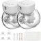 Breast Pump Hands Free: Double Wearable Breastfeeding Pumps with 3 Modes 9 Levels Electrical Breast Pump LED Low Noise Pain Free for Baby Feeding Wireless 19/21/24MM Flanges (White, 2 * 180ml)