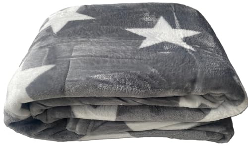 Cleanlevel EST 2016 XL Flanell Kuscheldecke Sofadecke Decke Wohndecke Couchdecke Sternen Microfaser 220cm x 180cm