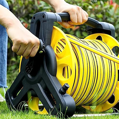 YJKKZQLB 1/2 Gartenschlauchaufroller, Wasserrohr, Auto, tragbare Regalhalterung, Haushalts-Hochdruck-Gemüse-Autowaschanlage, Aufbewahrungsrohr, Rollengestell, 30 Meter