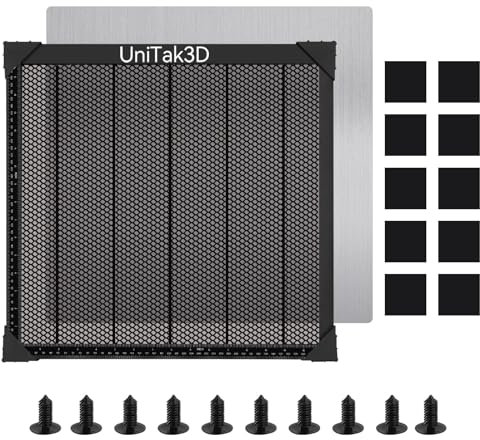 UniTak3D Tavolo a Nido d'Ape Laser 440x440mm Honeycomb Laser Bed Compatible with XTool D1/D1 Pro/S9/S10/S30 Pro/RAY5 Engraver Desktop Protection with Aluminum Plate Working Area 400x400mm