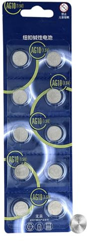 Pile Bouton, Piles Bouton - Batterie cellulaire pour appareils électroniques 1,5 V, Paquet de 10,Pile Bouton Durable pour appareils électroniques AG13 pour appareils électroniques