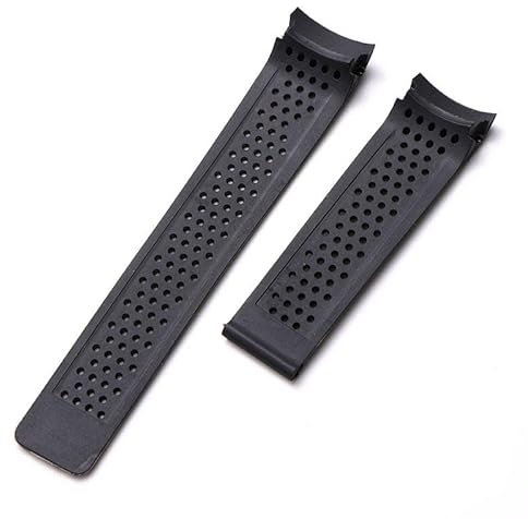 EAMOM 22mm 24mm Gummi Wasserdichte Uhr Band Für TAG HEUER CARRERA Männer Frauen Armband Uhr Armband Gürtel(22mm Silver Buckle)