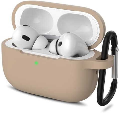 Mugust Custodia per AirPods Pro Pro 2a generazione, custodia protettiva antiurto di grado militare per donne uomini per Apple AirPods Pro Gen 2(2022) (tè al latte)