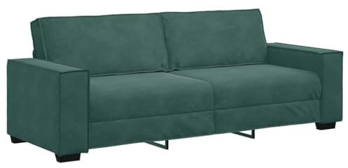 vidaXL Canapé à 3 Places Vert foncé 180 cm Velours, canapé, canapé Trois Places, canapé 3 Places en Velours, Divan, canapé en Velours
