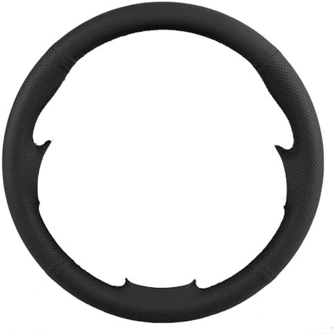 Lenkradbezug Für FIAT Für 500 Für 500e Für 500C 2014-2017 Lenkrad Geflecht Hand-genäht Künstliche Leder Auto lenkrad Abdeckung Lenkradhülle(Black line)