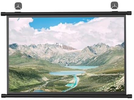 Pantalla del proyector, Pantalla de proyección desplegable Manual de 30, 40, 50, 60 y 72(0.16875,72)