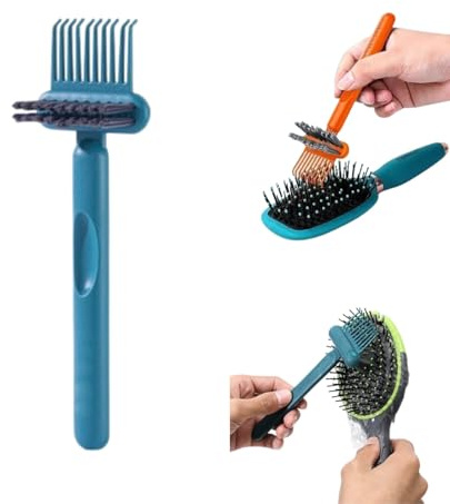 2-in-1 Comb Cleaner with Pick and Bristles,Portable Hair Brush Cleaner, Hair Brush Cleaner Tool, Hairbrush Cleaner Tool, Hairbrush Cleaner Tool Rake Salon Travel Use