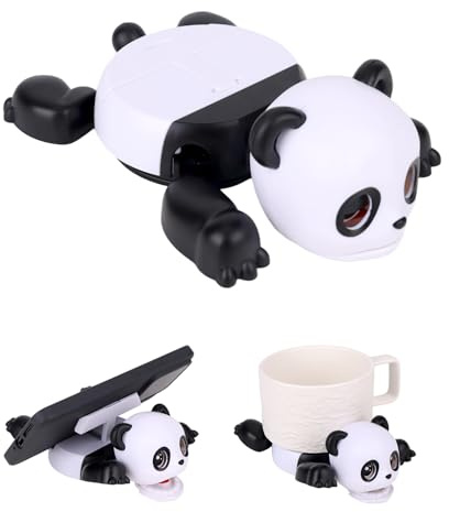 Fukaisu Posavasos Divertidos para Escritorios, Doble Panda Posavasos Bebidas & Soporte Teléfono Kawaii Regalos Panda Lindos para Oficina Hogar