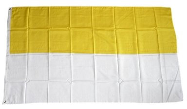 Fahne/Flagge gelb/weiß Kirchenflagge 150 x 250 cm