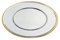 Hisar Unterteller Edelstahl Servierplatte Obstplatte Deko Tablett Goldrand 33cm