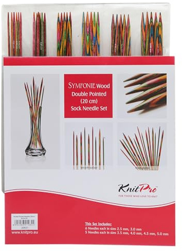 KnitPro Socken Nadeln Set, 20 cm / 2.5-3-3.5-4-4.5-5 mm