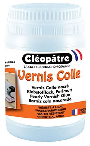 Cléopâtre - LCC1N-250 Vernis colle nacré en 250ml 6 x 6 x 10 cm Transparent