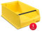 aidB Sichtlagerbox 500x300x200mm – Sortierboxen für Kleinteile – Lagerboxen für Werkstatt & Gewerbe – Kleinteilmagazin mit Griffstange – Sortimentskasten für Schütten & Regalsysteme - Gr. 5.1 - Gelb