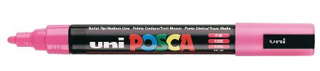 UNI-BALL Lot de 3 Marqueurs peinture POSCA PC-5M, rose