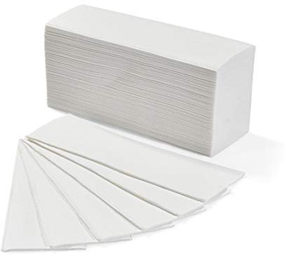 Asciugamani di carta piegati a Z monouso (anche per dispenser a C) - 50 pacchetti da 150 salviette - 7.500 salviette totali - Qualità Byness