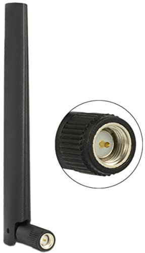 Delock Antenne Zigbee Multi Bluetooth, GSM, LTE, UMTS, WLAN IEEE 802.11 B/g/N SMA 1-4, 3 dBi Omni Gelenk Schwarz 88968