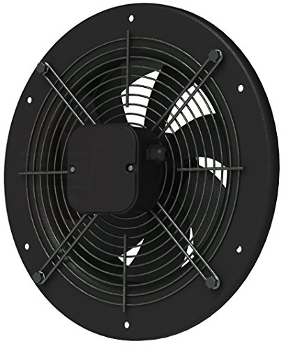 Axial Ventilator Ø 350 mm schwarz rund Abluft Zuluft Rohrlüfter (MKKAROS350) ...