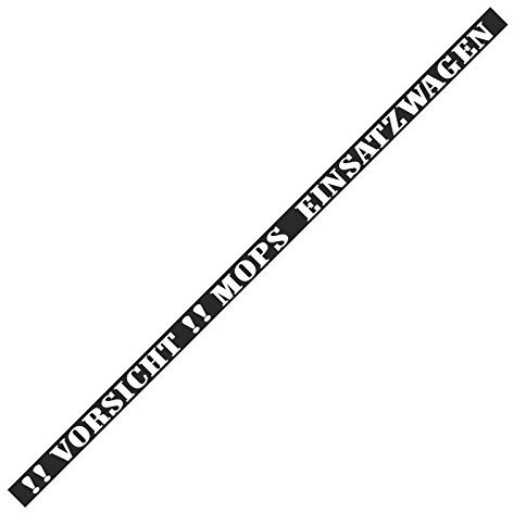 Spaß Kostet Nummernschildaufkleber Mops