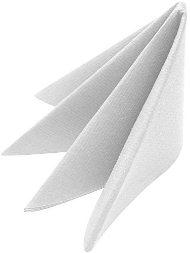 Swantex White 40cm x 40cm 2-Ply Disposable Napkins - Pack of 50