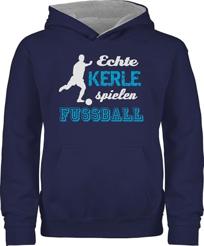 Shirtracer - Pullover Kinder Hoodie Jungen Mädchen - Sport Kleidung - Echte Kerle Spielen Fußball
