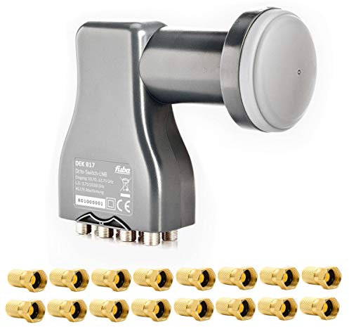 Fuba DEK 817 Octo LNB 4K HDTV UHD mit einem integriertem Quattro Switch für den Direktanschluss von 8 Teilnehmer Receiver mit 16x F-Stecker