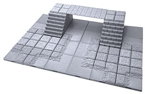 EnderToys - Piastrelle per sotterraneo, ponte su lava, paesaggio del terreno, 28 mm, in miniature, con stampa 3D, verniciabile