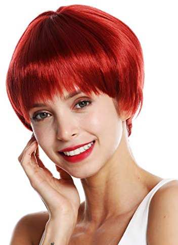 WIG ME UP - VK-53-135 Perücke Damenperücke kurz glatt Page Pagenschnitt Rot Kupferrot