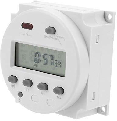 Relé Temporizador de Ciclo, CN102A Temporizador electrónico Digital LCD Interruptor de Control de Tiempo de Cuenta Regresiva del Ciclo 12V / 24V / 110V / 220V Adecuado para Estufa Industrial (220V)