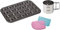 Zenker Husarenkrapfen-Set, 24er-Engelsaugen-Backblech mit Antihaftbeschichtung, Teigschaber zum Bestreichen, Puderzuckersieb zum Bestreuen, Husarenkrapferl selbst backen, Menge: 1 x 3er Set
