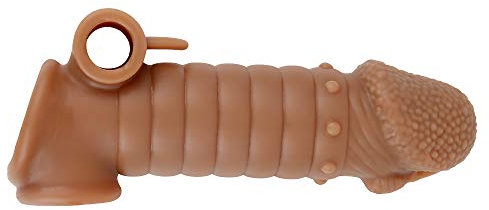 Realistisches Vibrations Kondom aus Silikon für Herren Granulares welliges stimulierendes elastisches Kondom Sexspielzeug für Erwachsene