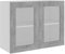 vidaXL Armario de Cocina Muebles Mobiliario Duradero Mesa de Trabajo Almacenamiento Cuenco Plato Olla Alacena Contrachapada Gris Hormigón 80x31x60cm