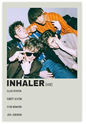Inhaler 90er Jahre Vintage Poster für Zimmer Ästhetische Leinwand Poster Wandkunst Dekor Druck Bild Gemälde für Wohnzimmer Schlafzimmer Dekoration 30 × 45 cm Unframe style1