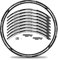 Finest Folia 16-teiliges Set Felgenrandaufkleber Sticker für Fahrrad Felgen Streifen Stripes Design Komplett Set für 27 29 für Ebike Rennrad Mountainbike MTB RX039 (Schwarz Matt)