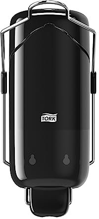 Tork Seifenspender Wandmontage für Flüssigseife mit Armhebel Schwarz S1, hygienisch, Elevation Design, 560109