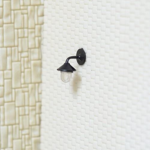 SPORTARC 10 Stück LED-Wandleuchten, 1-Lampe, geeignet für Modelleisenbahn H0 1:87 3V Modell Außenleuchte Modellbausatz