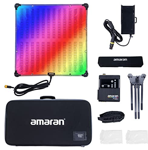 Aputure Amaran F22c 2'x2' RGBWW LED Flexibles Stofflicht LED-Videolicht 2500K~7500K, 200W, 15 Lichteffekte mit Wabengitter-Softbox, Unterstützung der App-Steuerung