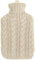 2L Hot Water Bottle with Cover UK - Natural Rubber 2 Litre Hot Water Bottle - Perfect Hot Water Bag for Pain Relief, Hand Feet Warmer and Cold Compress (Cream Bottle with Cream Cover)