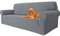 YSTELLAA Housse Canapé Extensible 3 Places, Housse de Canapé avec Accoudoirs, Super élastique Housse Canape pour Chiens et Chats Animaux Antisalissure (Gris Clair, Canapé Largeur 183cm-234cm)