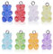 TAIYOU 60pcs Pendentifs Charms Ours Résine 9 Couleurs Breloque Plastique Ours avec Anneau Métallique pour Bricolage Artisanat Fabrication Bijoux D'oreilles Bracelets Colliers Porte-clés
